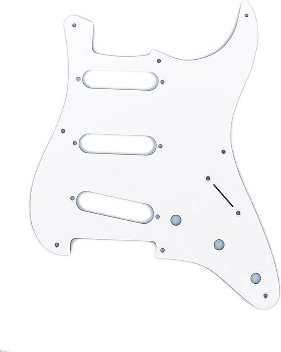 Fender 992017000 pickguard ‘57 Vintage Strat, SSS, 8 screw holes, 1-ply, white