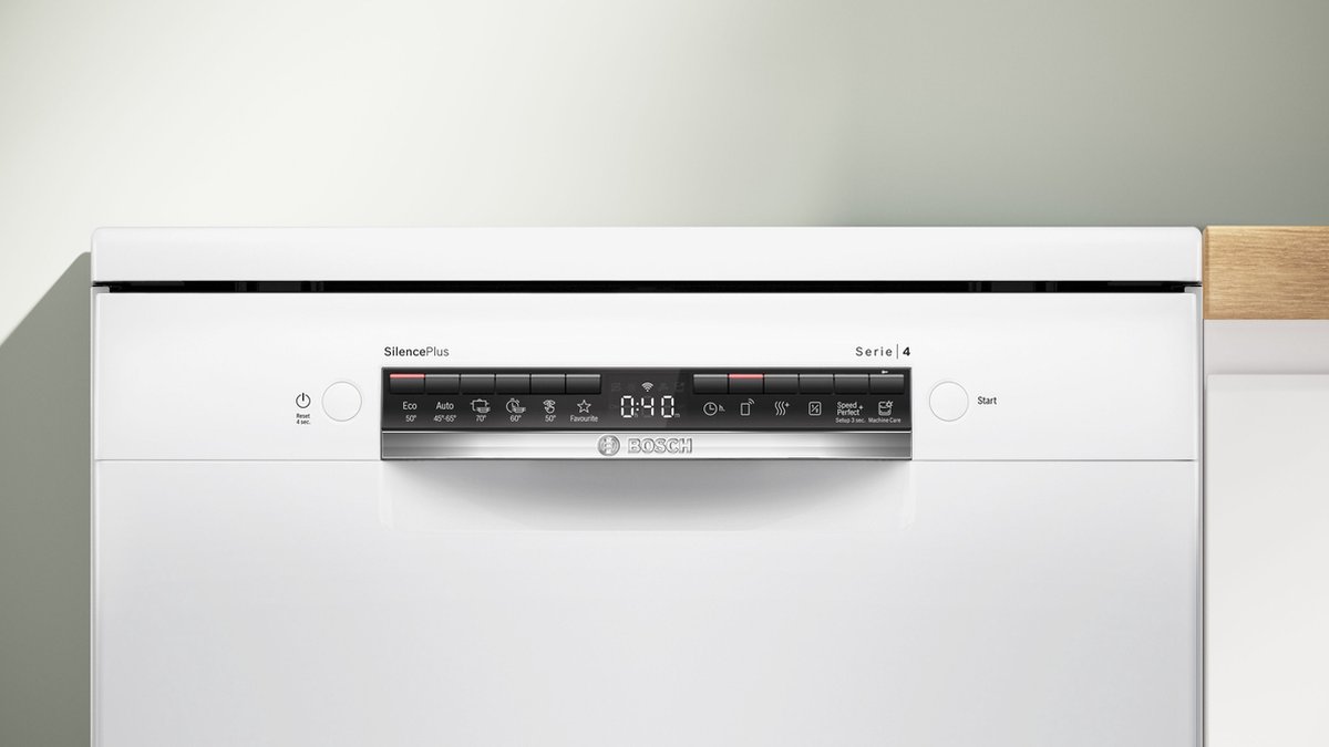 Bosch SMS4ECW28E - Serie 4 - Vrijstaande vaatwasser - 60 cm - Wit - Energielabel A - Extra droog optie - Home Connect - Vario Lade voor bestek en kookgerei — afbeelding 4