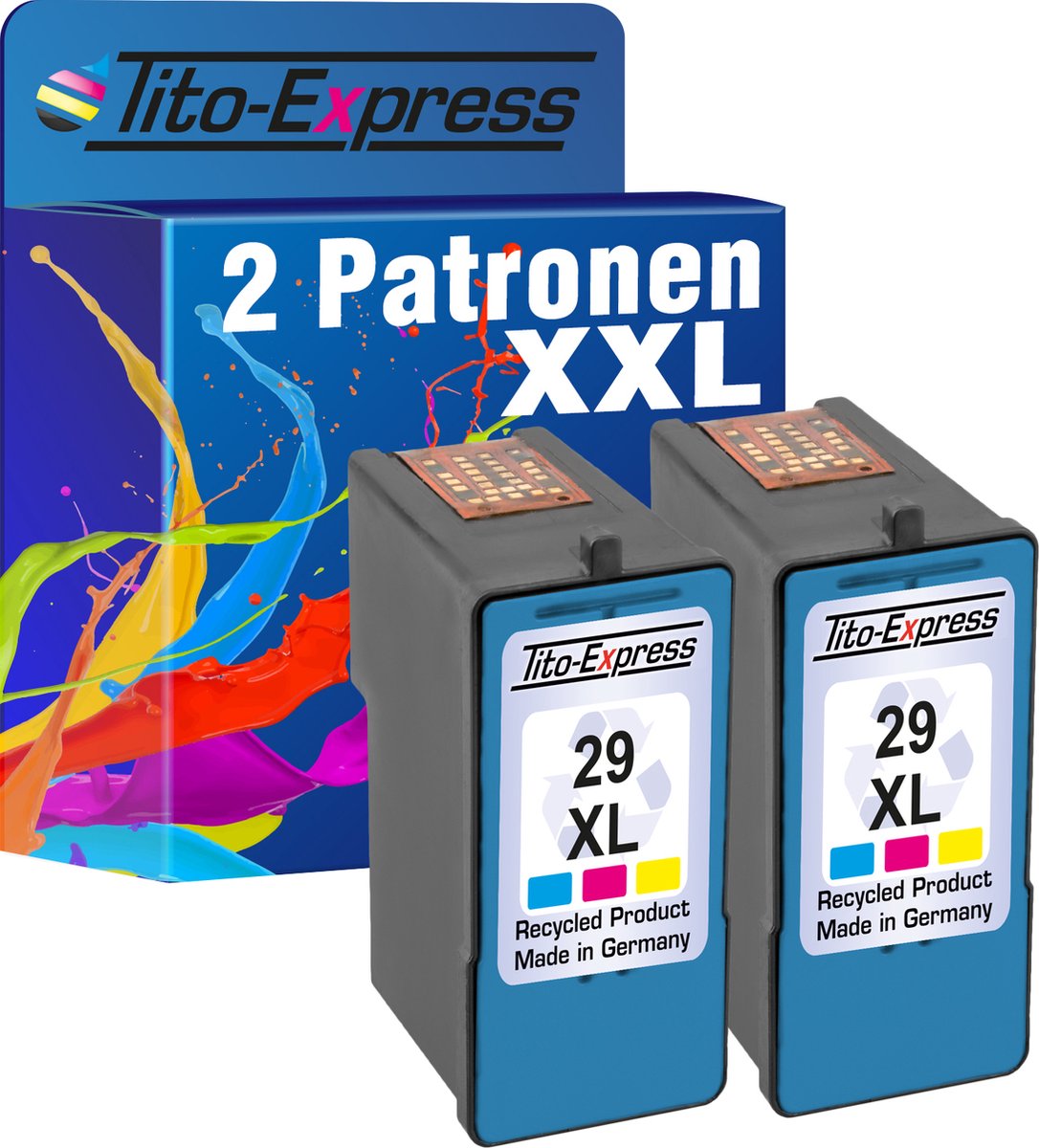 Set van 2x gerecyclede inkt cartridges voor Lexmark 29