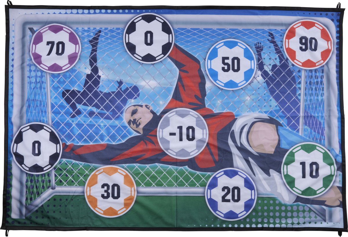 Eddy Toys Voetbaldoel Speelset - Voetbal Trainingsmateriaal met Doelwit en Bal - Binnen- en Buitenspeelgoed voor Kinderen - Opvouwbare Voetbal Goal