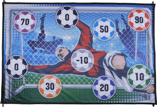 Eddy Toys Voetbaldoel Speelset - Voetbal Trainingsmateriaal met Doelwit en Bal - Binnen- en Buitenspeelgoed voor Kinderen - Opvouwbare Voetbal Goal
