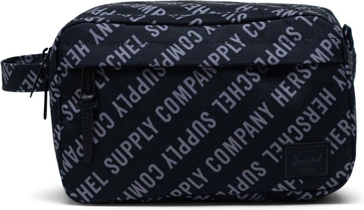 Herschel Toilettas Chapter Travel Kit Roll Call Black / Sharkskin Small Zwart Veelkleurig