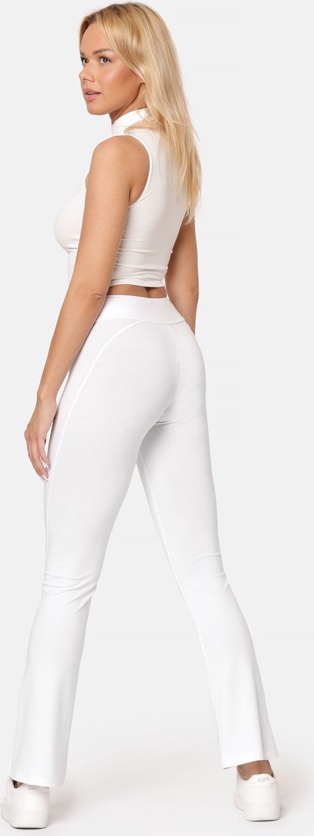 Bellivalini Dames Yogabroek - Sport - Vrijetijdsbroek - Lang - Viscose - Sportbroek - BLV-BLV50-277-YPF - Wit - S van Bellivalini — afbeelding 5
