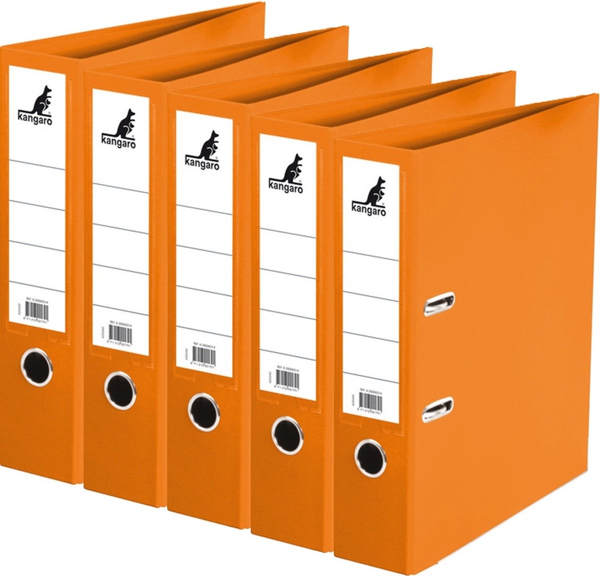 Ringband map/ordners 2 gaats A4 - Set van 10x stuks - oranje - 31 x 28 x 7 cm - Documenten/papieren opbergen - Kantoorartikelen