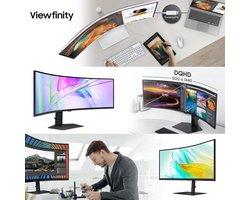Samsung LS49C950UAU - Curved Ultrawide Monitor - USB-C 90w - RJ45 - 120hz - 49 inch