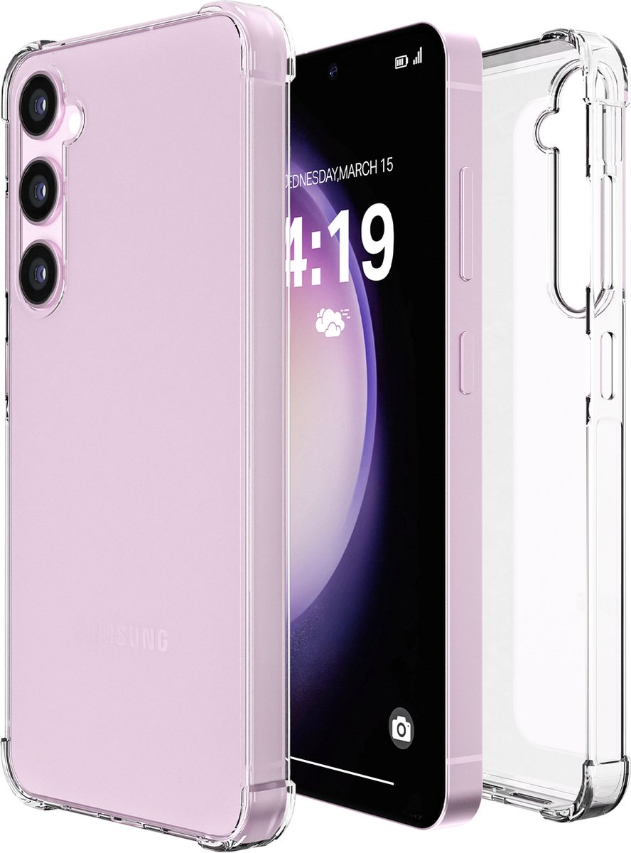 iTech Hoesje geschikt voor Samsung S23 Plus Transparant shock proof Galaxy cover hoes case