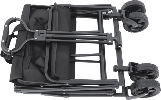 Mygroot - Strandwagen - Bolderkar - Opvouwbaar strandwagen - Fleshouder - Hondenwagen - Draaibare brede wielen - 80 kg belastbaar. — afbeelding 2