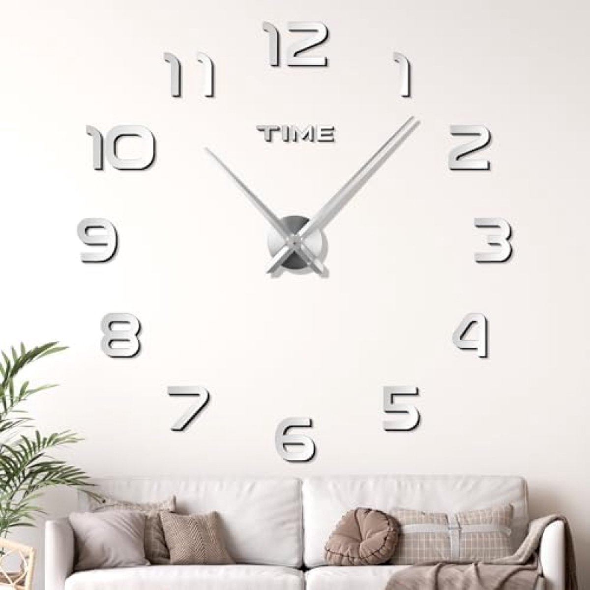 Moderne 3D wandklok - stille zelfklevende doe-het-zelf klok voor decoratie
