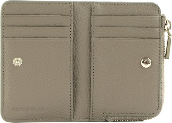 COCCINELLE Cuir Étui pour carte de crédit Metallic Soft Credit Card Holder Warm Taupe