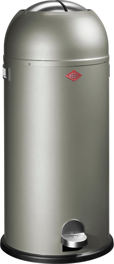 Wesco Kickmaster Maxi Pedaalemmer - 40 liter - Nieuw zilver