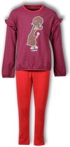 Meisjes-Dames pyjama rood-donkerblauw