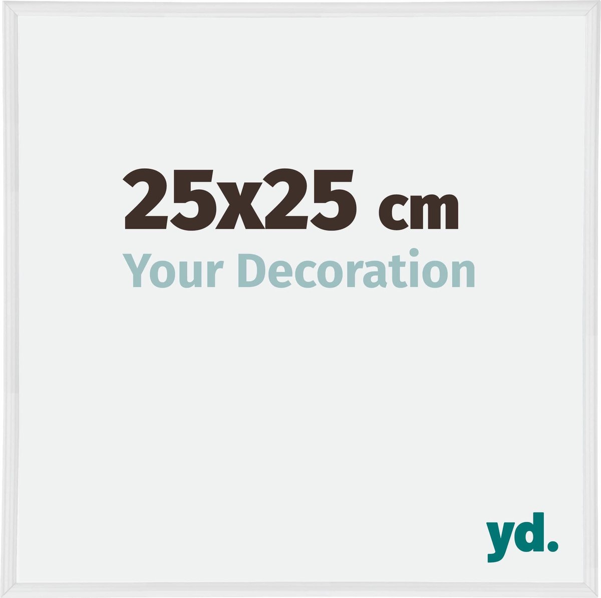 Your Decoration - Fotolijst 25x25 cm - Kunststof - Wit Hoogglans - Annecy