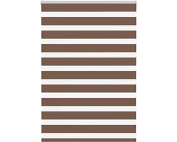 vidaXL - Zebra - rolgordijn - 95x100 - cm - stofbreedte - 90,9 - cm - polyester - bruin