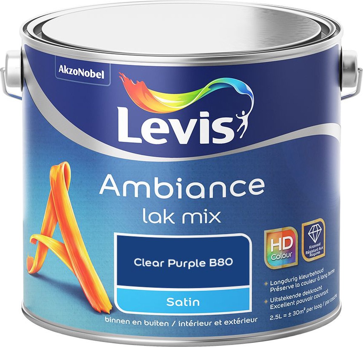 Levis - Ambiance Lak Satin Mix - Clear Purple B80 - Mengverf - 2,5 L