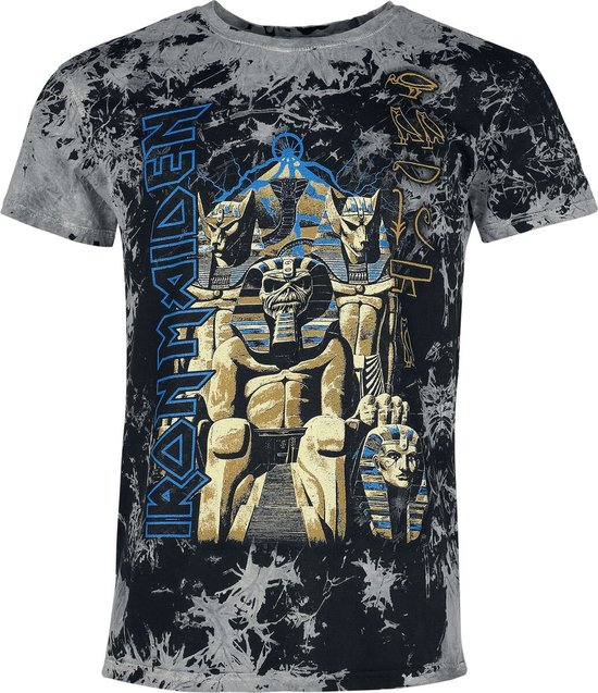 Iron Maiden Powerslave Heren T-shirt - houtskool - M