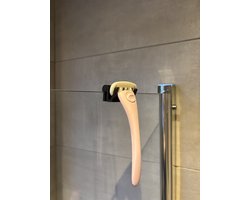 foto van 2 x ScheermesHouder, houder, scheermes, handoekhaak, badkamer, douchewand, ophangen, haakje, clics, ZOCKI