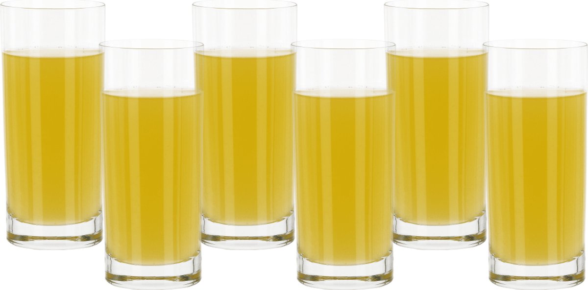 Vinata Verona Longdrinkglazen 29,5 cl - 6 stuks - Multipack Glazen - 6.2x14.1cm - Frisdrank Glas - Set van 6 - Vaatwasserbestendig