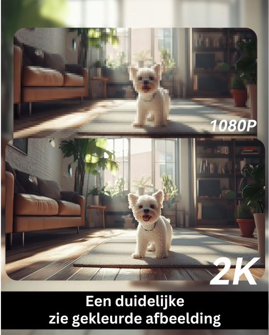 ApexArte® Hondencamera - Huisdiercamera - Babyfoon met Camera en App - Baby Monitor - Full HD - Wit van ApexArte — afbeelding 2