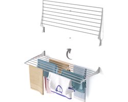 Foxydry Fold 116 wasdroogrek wandmontage clicksysteem - 116 x 50 x 10 cm