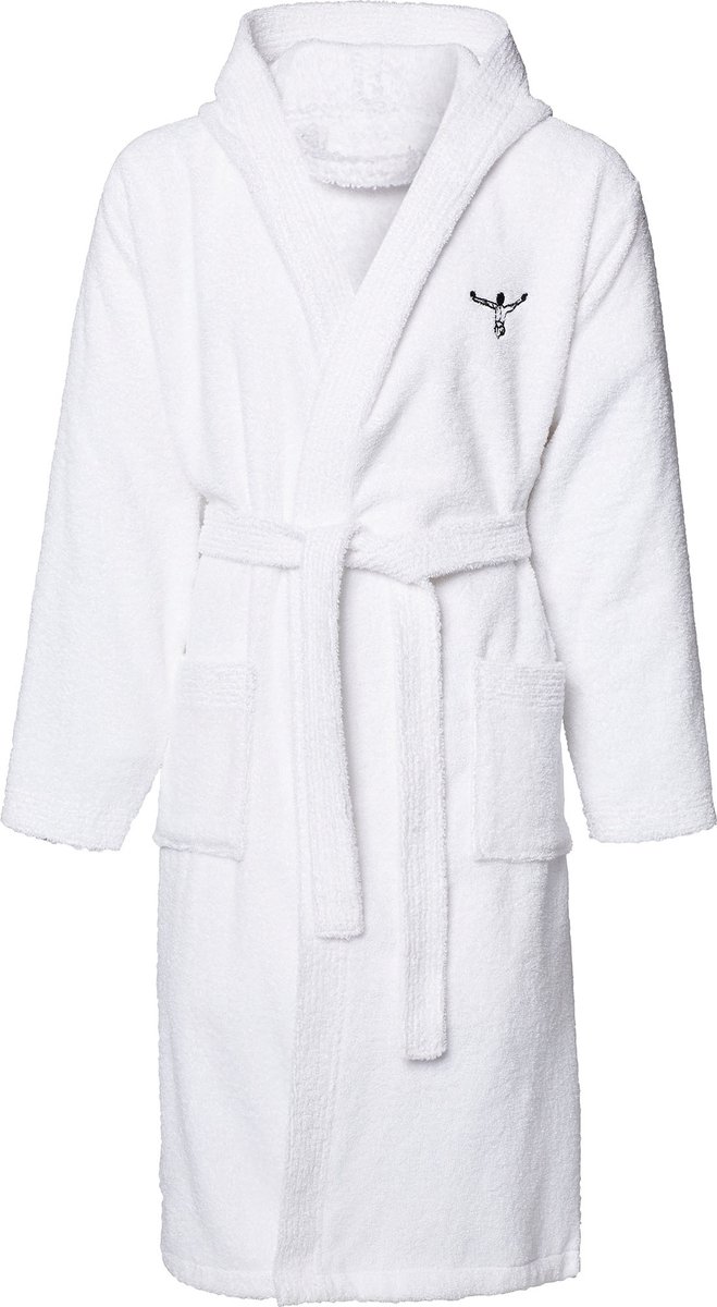 Chiemsee unisex badjas met capuchon 100% katoen wit