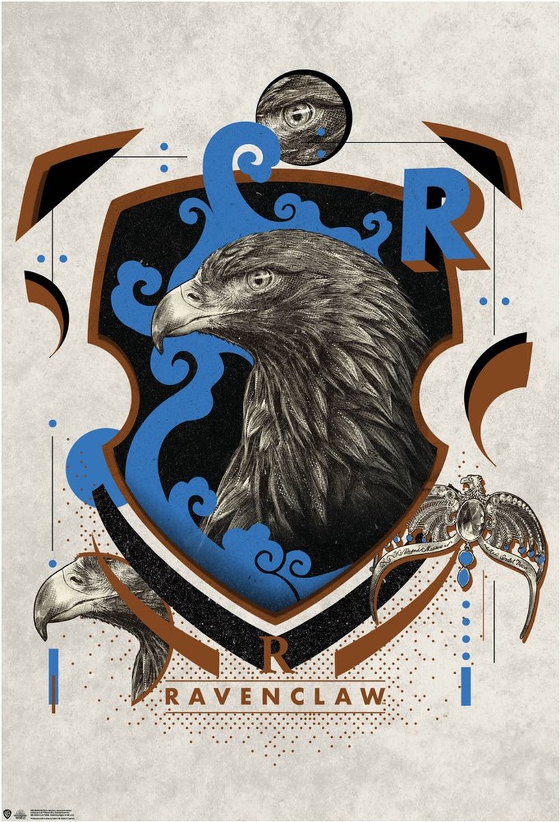 Harry Potter Ravenclaw-poster 2, veelkleurig Multicolor