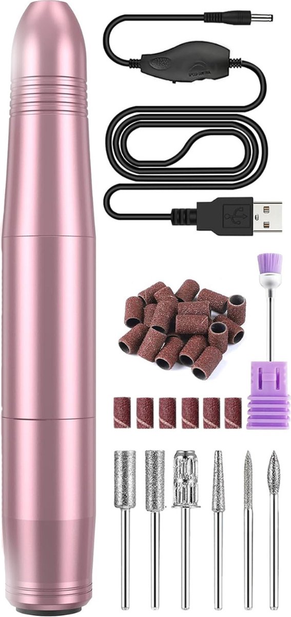 White-Label® Nagelfrees - Elektrische Nagelvijl - Manicure Set Elektrisch - Pedicure Apparaat - Roze
