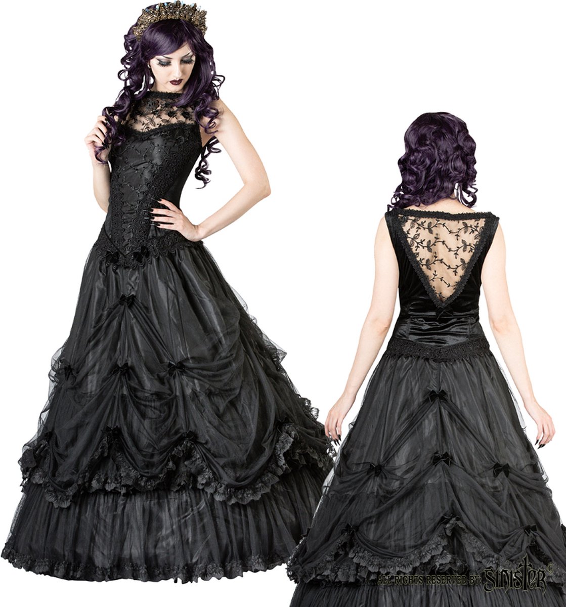 SEAUR Vrouwen Steampunk Middeleeuwse Jurk Cosplay Kostuum Groen Gothic Jurk Hooded Lange Mouwen Renaissance Jurk voor Halloween Karneval Party - M