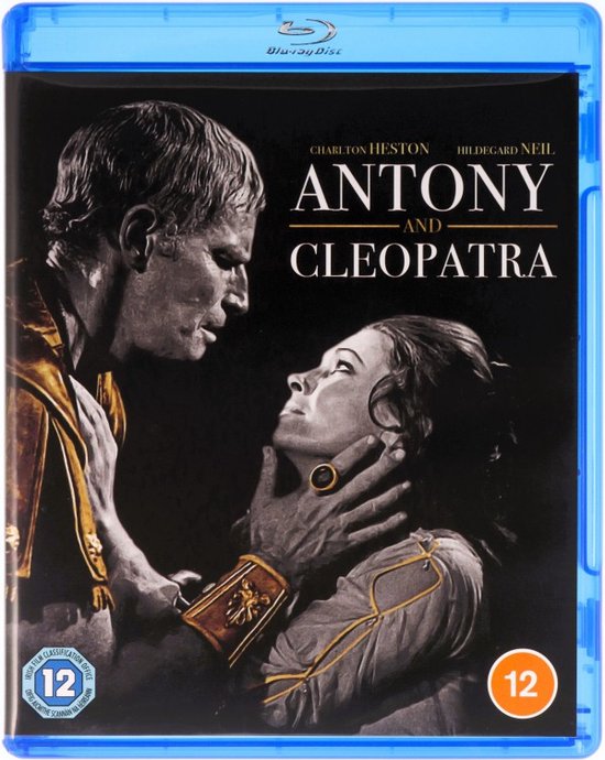Blu-ray hoes van Antony and Cleopatra met Charlton Heston en Hildegard Neil.