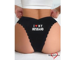 I Love My Husband strings - naadloos ondergoed dames - sexy dames slipje - invisible string - string vrouwen erotiek