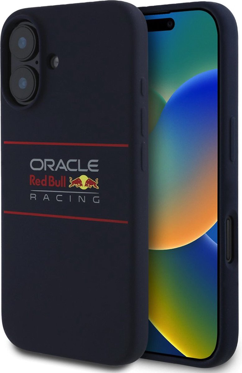 Red Bull Racing Silicone Oversize Horizontal Logo Back Cover hoesje met MagSafe voor Apple iPhone 16 Plus - Donkerblauw