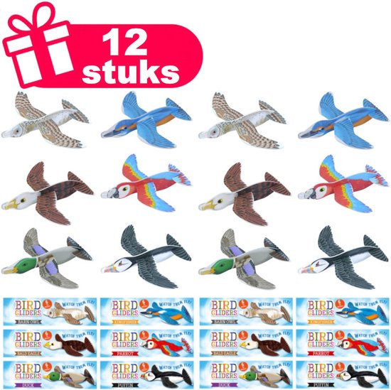 Henbrandt – 12 foam vliegtuigjes zweefvliegtuigen – Fighter Glider