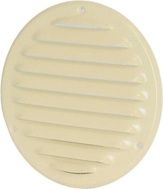Grille d'aération métallique ronde Ø200 mm beige - MR200Y - RAL1015