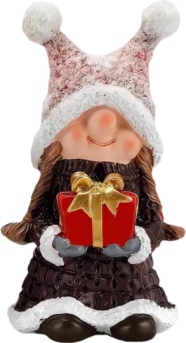 Kerstige Charme: Schattige Hars Meisje Ornamenten Voor Een Feestelijke Tafel!