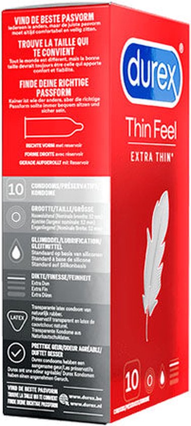 Durex - Condooms Thin Feel Extra Dun 10 st.