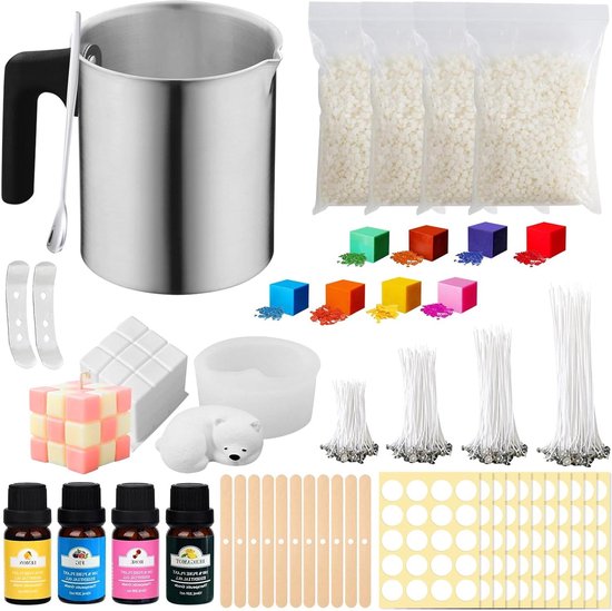 JOYBOY Candle Making Kit, DIY Scented Candles with Manual,DIY Candle Set Includes 8 Candle Jars,80 Wax Wicks and Other Accessories