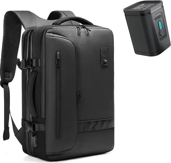 Laptop vacuüm reisrugzak: heren grote reisrugzak vliegtuig cabine 17,3 inch PC waterdichte rugzak koffer 57 l tas met pomp voor reizen, zaken, outdoor, Reistassen, vacuümzakken en pomp, L
