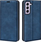 Samsung Galaxy S23 Hoesje - Luxe Wallet Bookcase (Magnetische Sluiting) - Blauw - GSM Hoesje - Telefoonhoesje Geschikt Voor: Samsung Galaxy S23