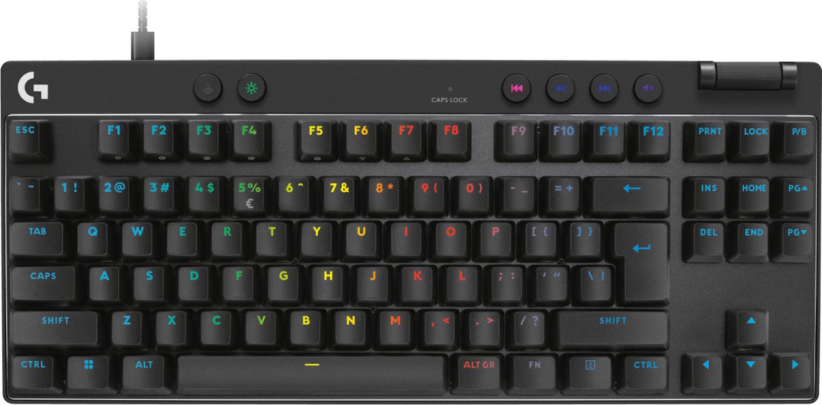 Logitech G Pro X TKL Rapid Gaming Toetsenbord Zwart Qwerty