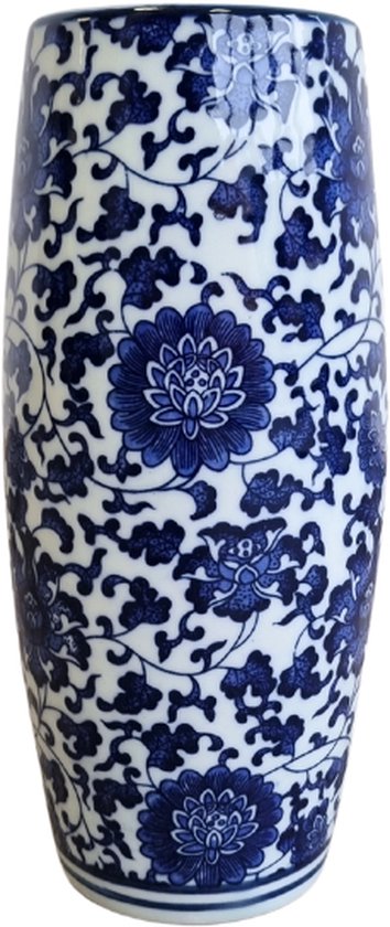 Delftsblauwe vaas 23cm hoog - Traa ceramics