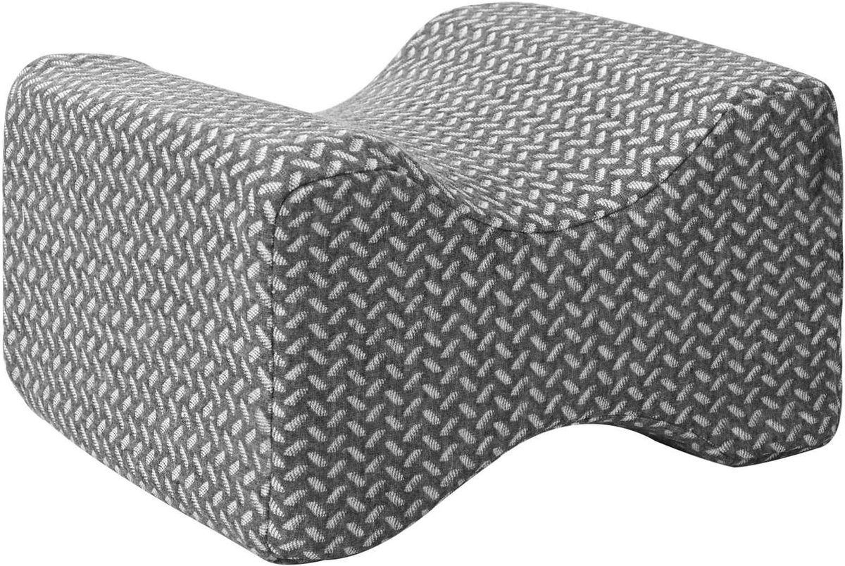 vidaXL - Kniekussen - Éénkleurig - Grijs - 26 - x - 21,5 - x - 15 - cm - Traagschuim