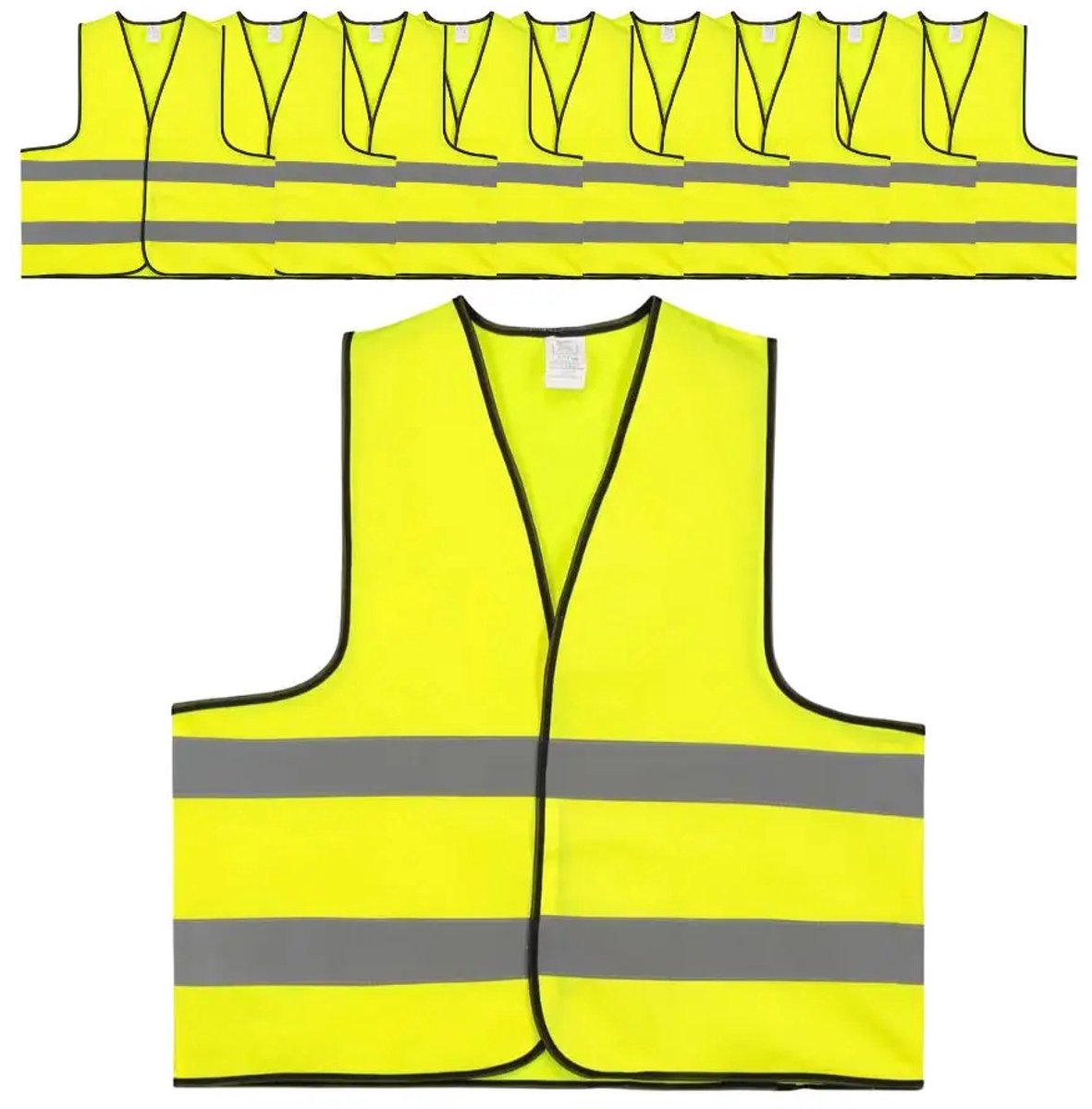 Geel veiligheidshesje | 10 stuks