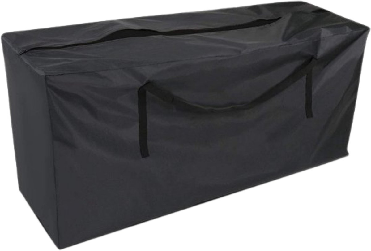 Tuinkussentas - Zwart - 122 x 39 x 55 cm - Tuinkussenhoes - Opbergtas voor Tuinmeubelkussens - Tuinstoelkussentas - Tuinsetkussen Opbergtas - Opberghoes Tuinkussens