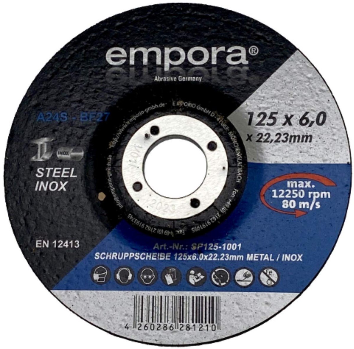 Voorbewerkingsschijven Set 115/125/180mm voor Staal en Metaal - 6.0mm Dik - 22.23mm Asgat