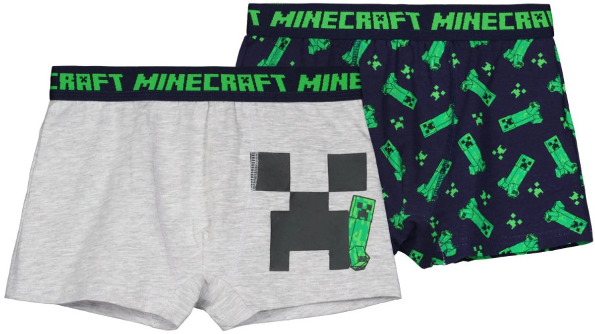 Minecraft kinderboxershorts 2 stuks/pak 9 jaar