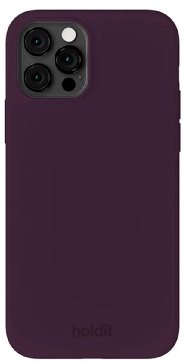 Holdit Silicone Case geschikt voor Apple iPhone 12 / 12 Pro - Deep Plum