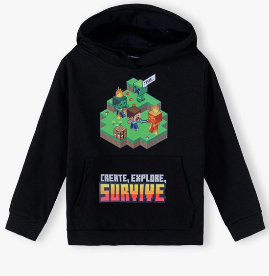 Sweat à capuche Minecraft - Sweat à capuche - Avec stylet. Taille 140 cm / 10 ans.