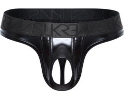 SUKREW Wet Look U-Style Classic Thong - MAAT S - Erotisch Heren Ondergoed - String voor Man - Sexy mannen String
