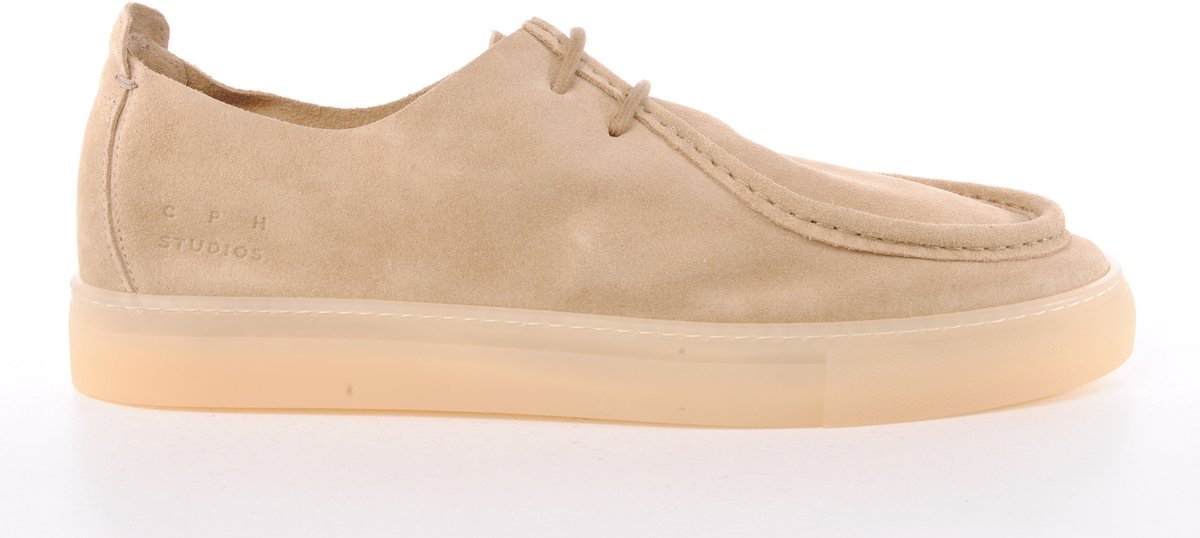 Copenhagen heren veterschoen Charles suède beige