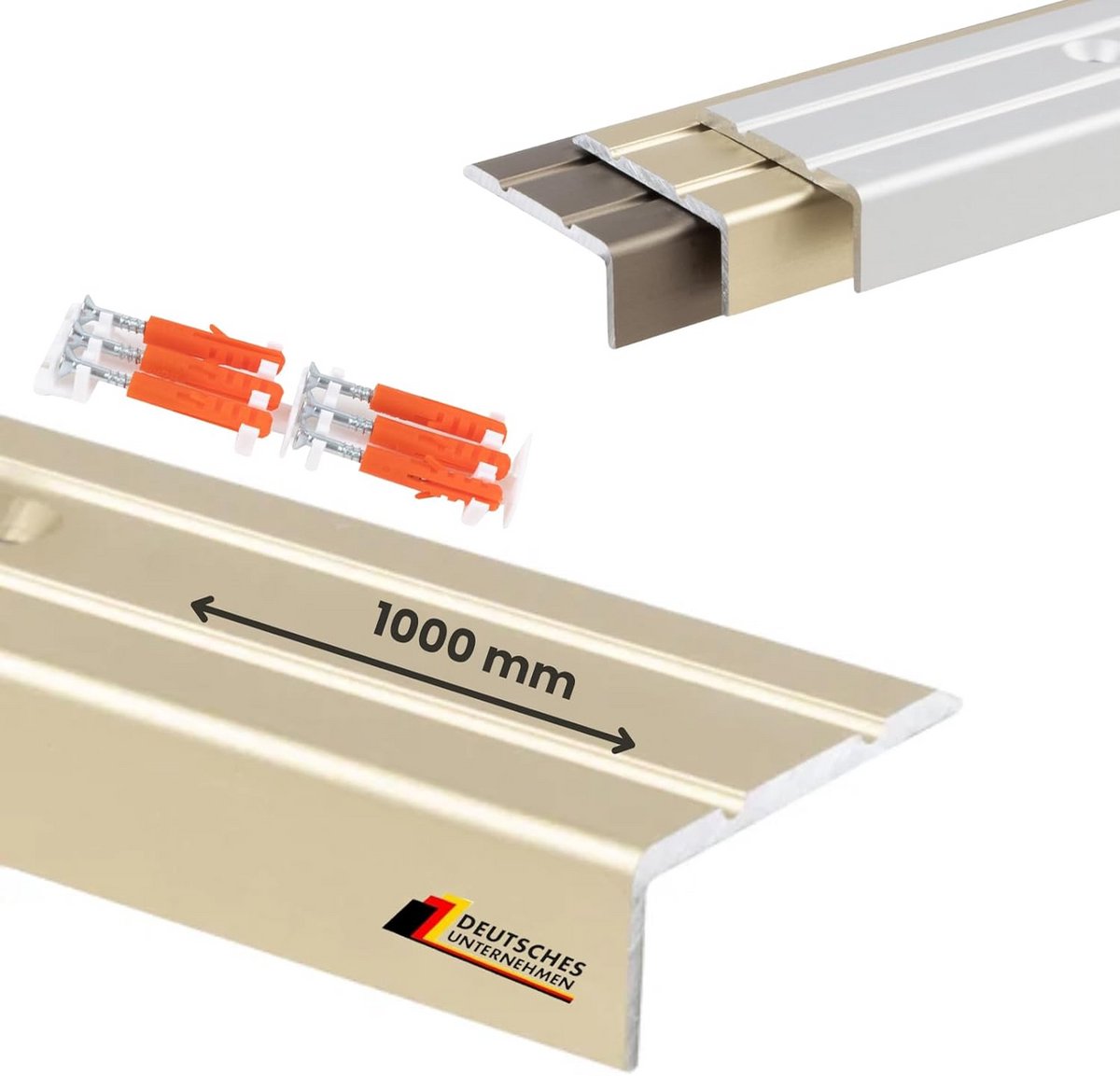 Aluminium Hoekprofiel 24,5 x 10 mm Geperforeerd of Zelfklevend - Afwerking Trappen en Vloeren