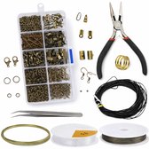 WizArt® Sieraden Maken | Oorbellen Maken | Kralen Hobby Volwassenen Sieradendoos 1960 Onderdelen In Goud Zilver Complete Set Sieraden Kralen Sieraden Maken Volwassenen Pakket